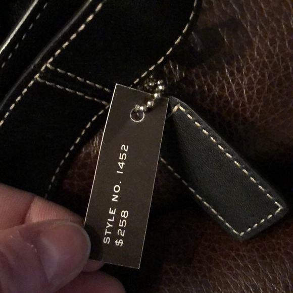 All leather black coach bag